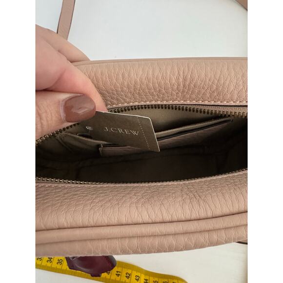 J. Crew Womens Pink Leather Monogrammed Crossbody Medium small Purse - Picture 6 of 8